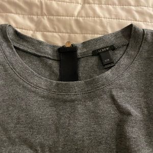 J crew leather sleeve tshirt